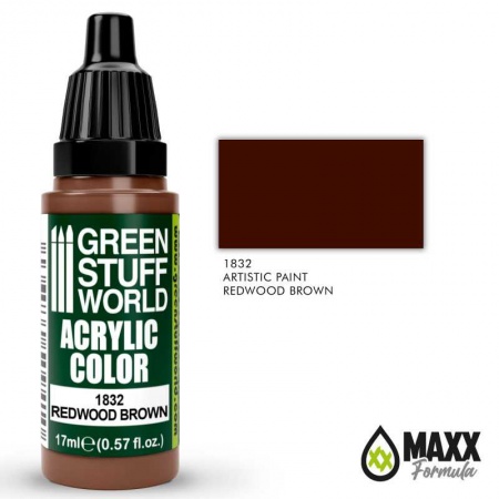 ACRYLIC COLOR REDWOOD BROWN 1832