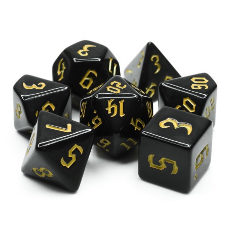 KIT DE 7 DES - CHON DRITE (YELLOW FONT)