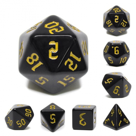 KIT DE 7 DES - CHON DRITE (YELLOW FONT)