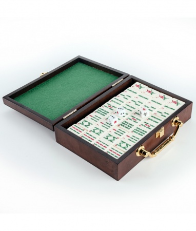 MAHJONG BOITE BOIS (TUILE 20X27X10)