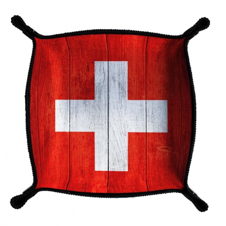 Piste de dés - Wood Swiss Flag