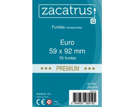 PROTEGE CARTES ZACATRUS EURO PREMIUM 59mmx92mm