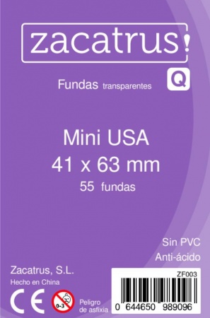 PROTEGE CARTES ZACATRUS MINI USA 41mmx63mm