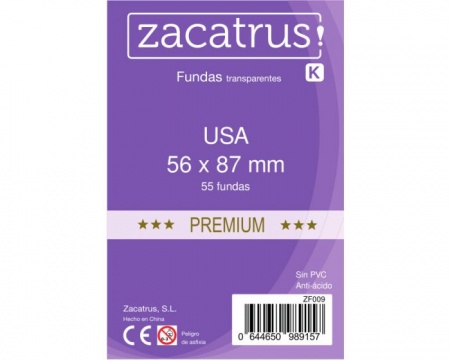 PROTEGE CARTES ZACATRUS USA PRENIUM 56mmx87mm