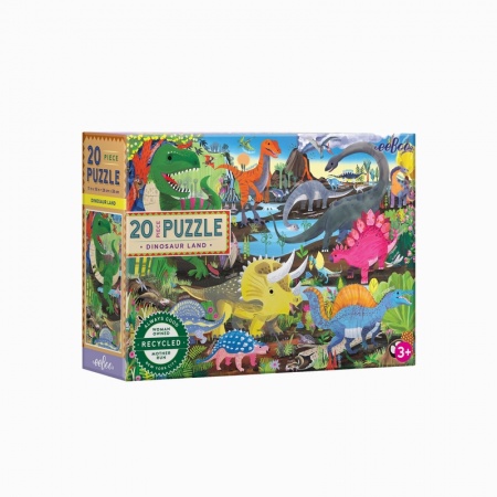 PUZZLE - 20 PIECES - TERRE DES DINOSAURES