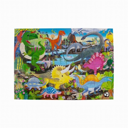 PUZZLE - 20 PIECES - TERRE DES DINOSAURES