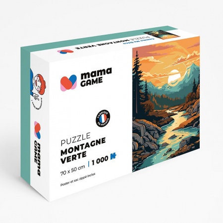 PUZZLE 1000 PIECES - MONTAGNE VERTE