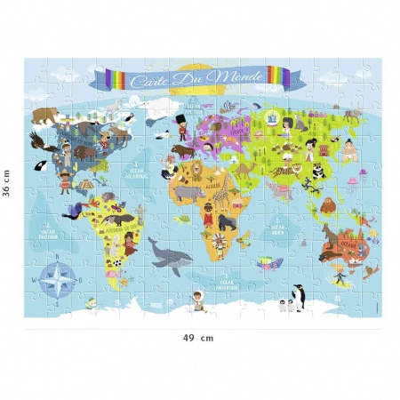 PUZZLE 150 PIECES - CARTE DU MONDE