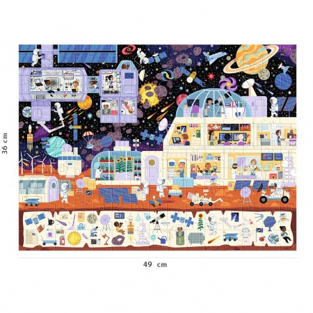 PUZZLE 150 PIECES - DANS L\'ESPACE CHERCHE ET TROUVE