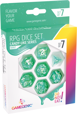 SET DE 7 DÉS - CANDY LIKE SERIES MINT