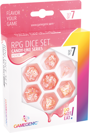 SET DE 7 DÉS - CANDY LIKE SERIES PEACH
