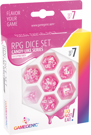 SET DE 7 DÉS - CANDY LIKE SERIES RASBERRY