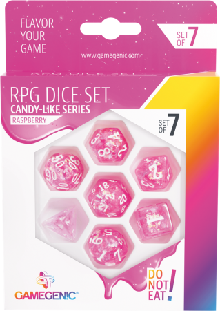 SET DE 7 DÉS - CANDY LIKE SERIES RASBERRY