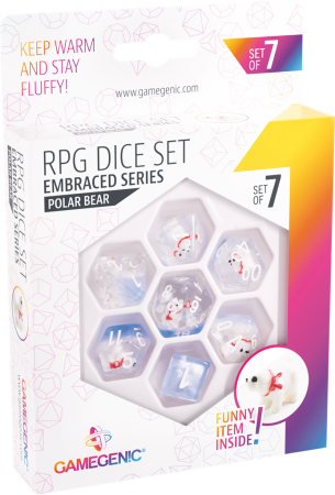 SET DE 7 DÉS - EMBRACED SERIES POLAR BEAR 