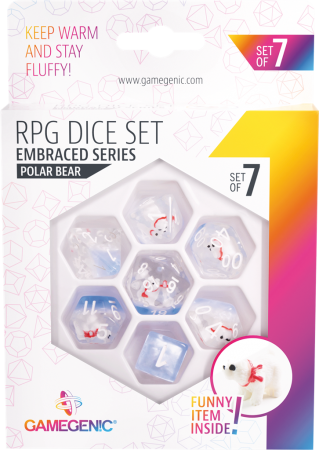 SET DE 7 DÉS - EMBRACED SERIES POLAR BEAR 