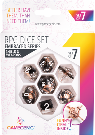 SET DE 7 DÉS - EMBRACED SERIES SHIELD & WEAPONS